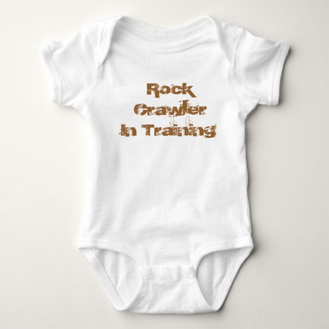 Rock Crawler In Traing infant wear Baby Bodysuit (Front)