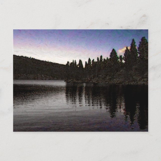 Rock Creek Lake at Dusk Postcard (Front)