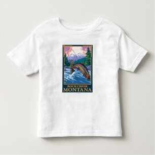 Rock Creek, MontanaFly Fishing Scene Toddler T-shirt