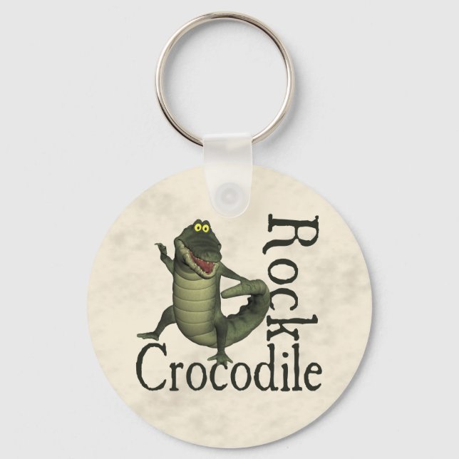 Rock Crocodile Keychain (Front)