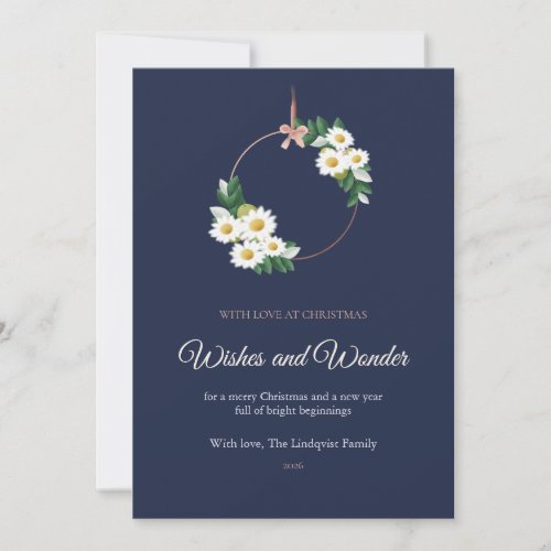 Rock Daisy Hoop Family Christmas Card