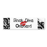"Rock Diva Onboard" Bumper Sticker