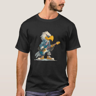 Rock Eagle with Electric Guitar Costume for Adults T-Shirt