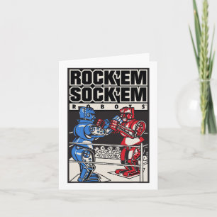 Rock em Sock em Robots Boxing Ring Card