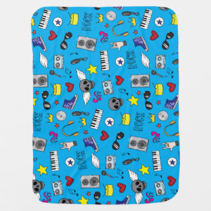 Rock Emo Music Teen Pattern Baby Blanket
