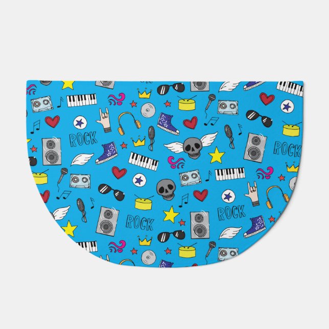 Rock Emo Music Teen Pattern Doormat (Front)