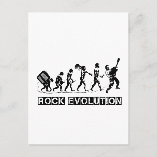 Rock Evolution funny design Postcard (Front)