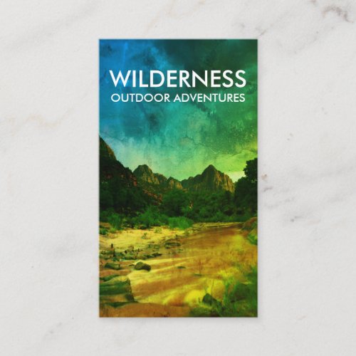 Rock Face Cliffs Wilderness Guide Business Card