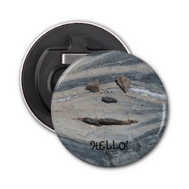 Rock Face Says Hello Bottle Opener (Front)