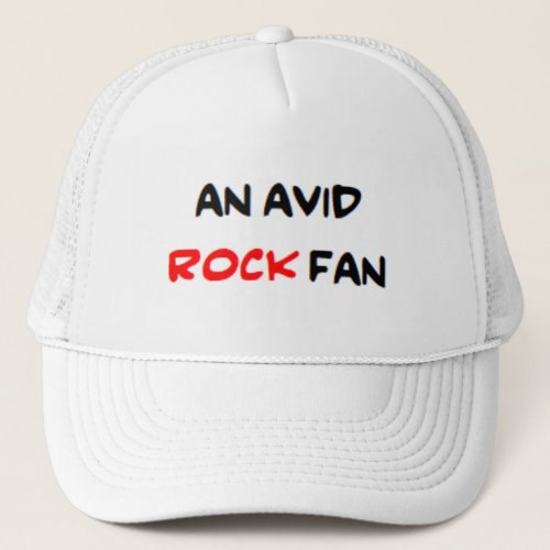 rock fan2 avid trucker hat