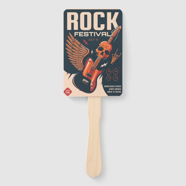  Rock festival Hand Fan (Front)