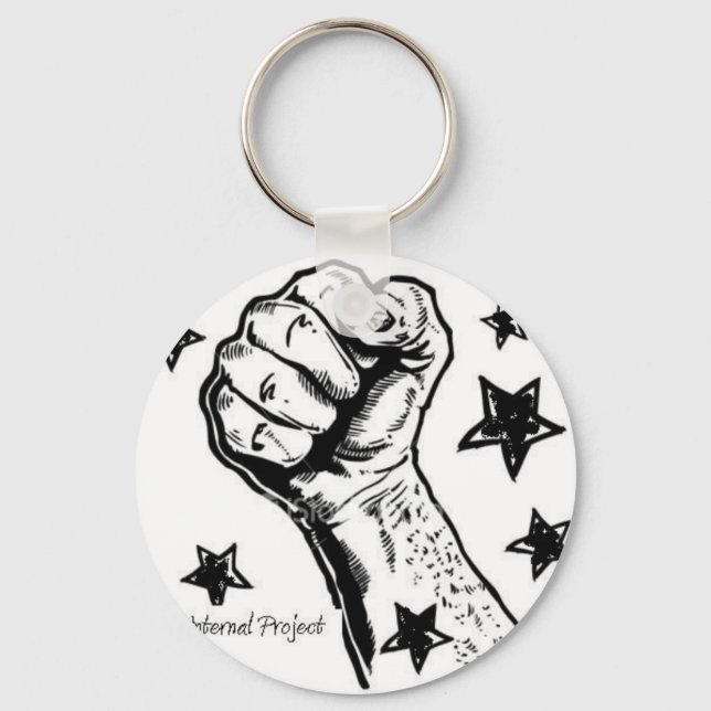 Rock Fist Keychain (Front)