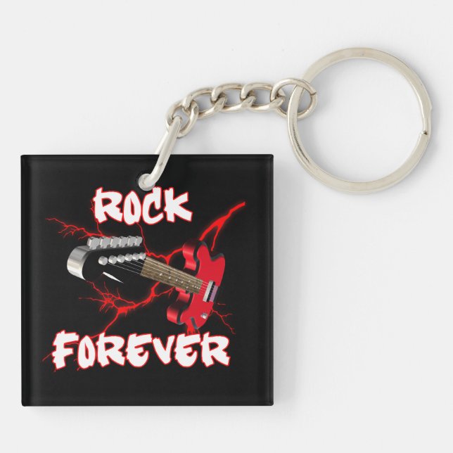 Rock forever keychain (Back)