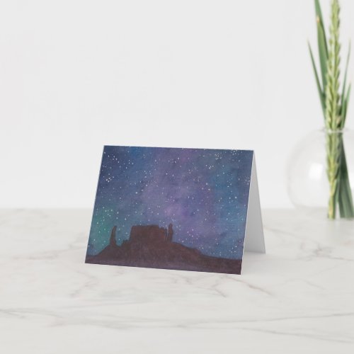 Rock Formation Starry Sky Card