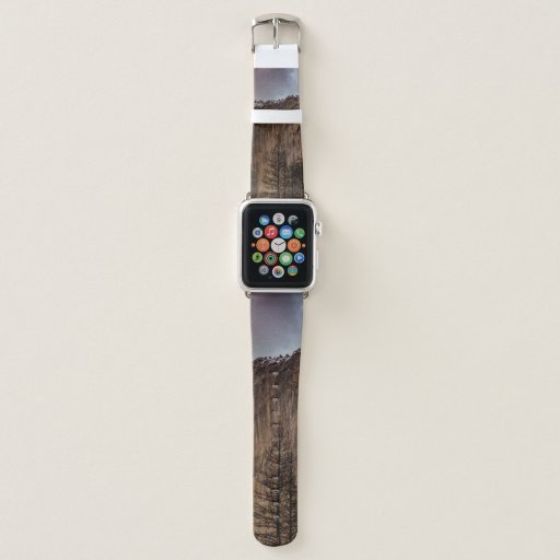 ROCK FORMATION WITH LAVA DURING DAYTIME APPLE WATCH BAND