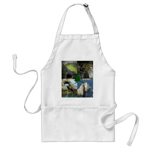 Rock Formations and Caves in Alaska Collage Adult Apron