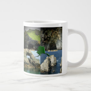 Rock Formations and Caves in Alaska Collage Giant Coffee Mug