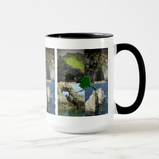 Rock Formations and Caves in Alaska Collage Mug