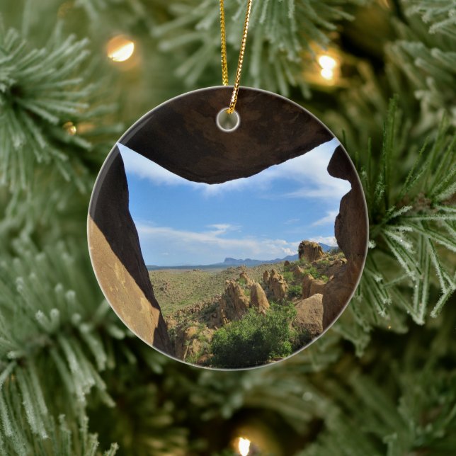 Rock Formations, Big Bend National Park, TX Ceramic Ornament (Tree)