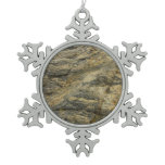 Rock from Joshua Tree Abstract Nature Photography Snowflake Pewter Christmas Ornament