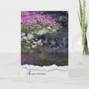 Rock Garden Waterfall Sympathy card