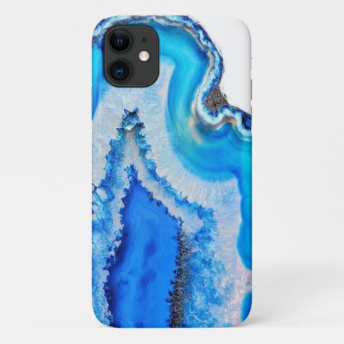 Rock Geode stone crystal gem diamond earth ground iPhone 11 Case