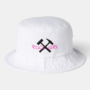 "Rock Girl" Geologist's Hammer Logo Bucket Hat