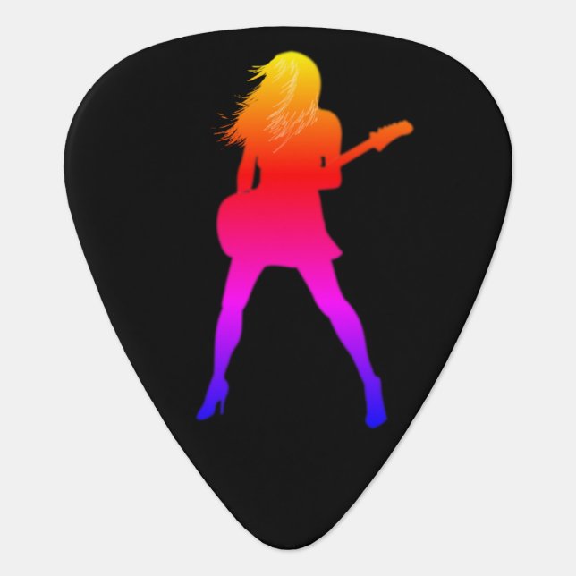 Rock Girl Guitar Pick Rock (Front)