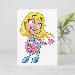 Rock Girl Invitations