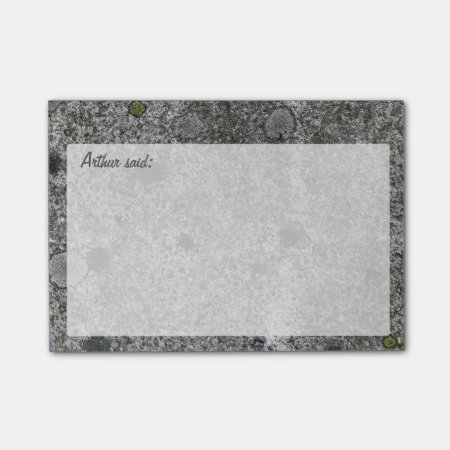Rock Grey Granite Texture With Text Post-it Notes