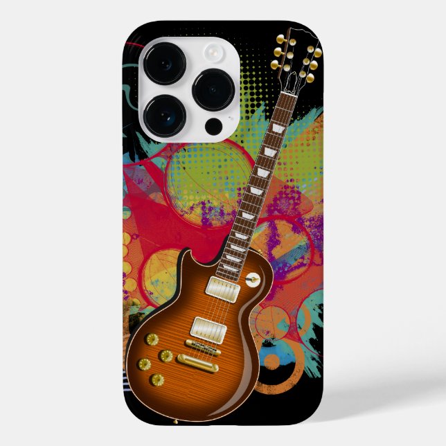 Rock Guitar Grunge Case-Mate iPhone Case (Back)