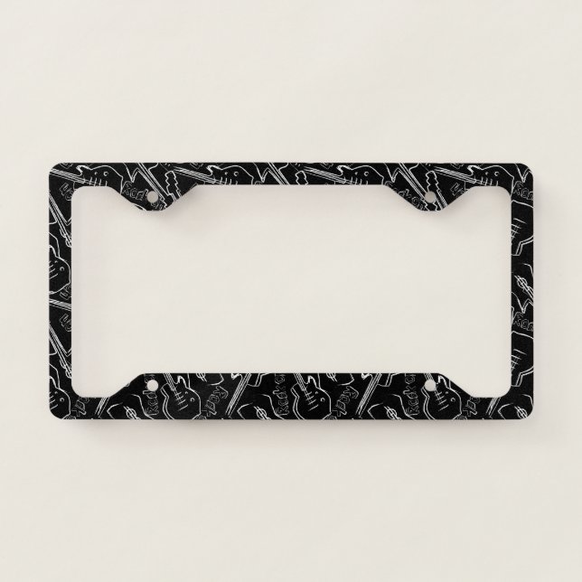 Rock guitar license plate frame (Front)
