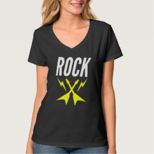 Rock Guitar Lightning Bolts To Rock On T-Shirt