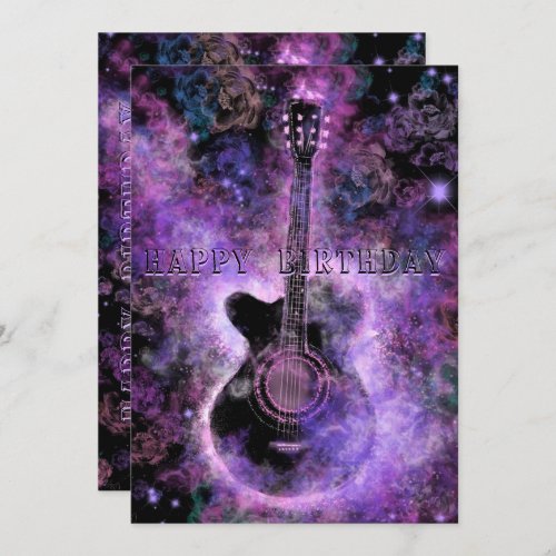 Rock Guitar Music Birthday Card