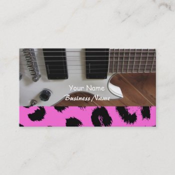 Rock Guitar Music Business Card by seashell2 at Zazzle