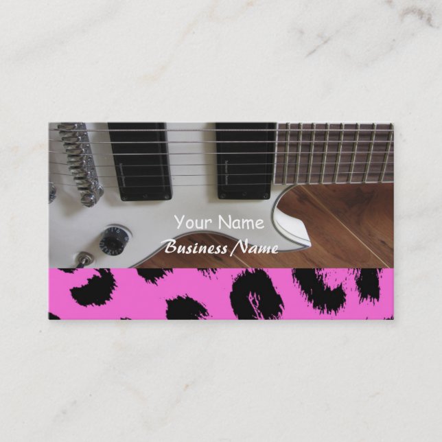 Rock Guitar Music Business Card (Front)