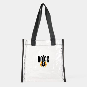 Rock Guitar Music Concert Festival Clear Tote Bag