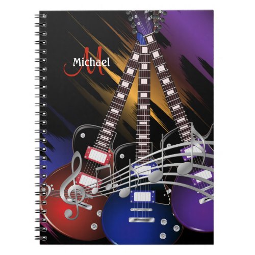 Rock Guitar Music _ Personalize Notebook