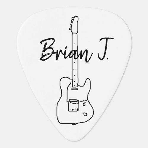 Rock guitar pick with his name