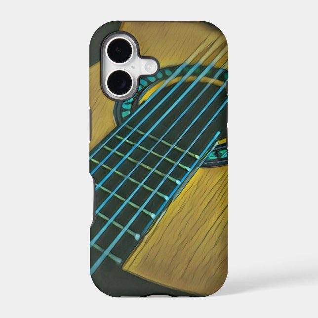Rock guitar player iphone case (Back)