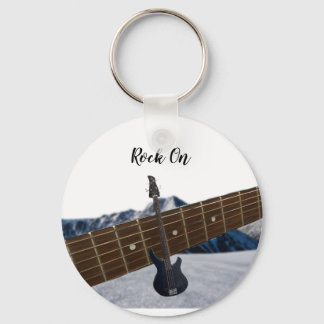 Rock Guitar Players  Keychain