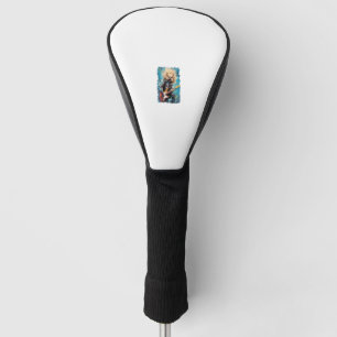 Rock Guitar Pomeranian Dog Guitarist Golf Head Cover