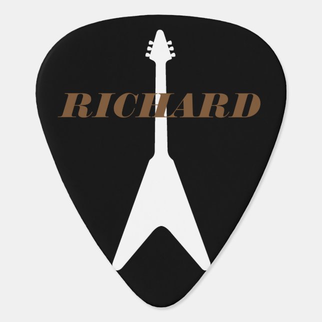Rock Guitarist Name Guitar Pick (Back)