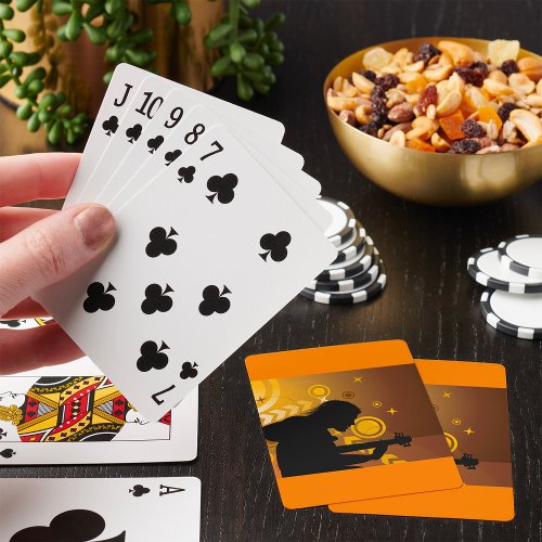 Rock Guitarist Poker Cards