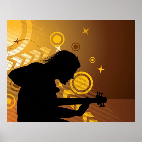 Rock Guitarist Rocker Musician Poster