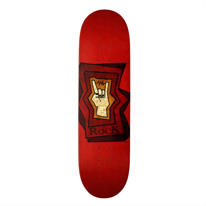 Rock Hand Custom Skateboard