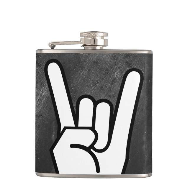 Rock Hand Hip Flask (Front)