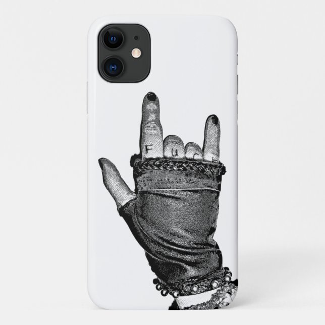 Rock Hand iPhone Cases (Back)
