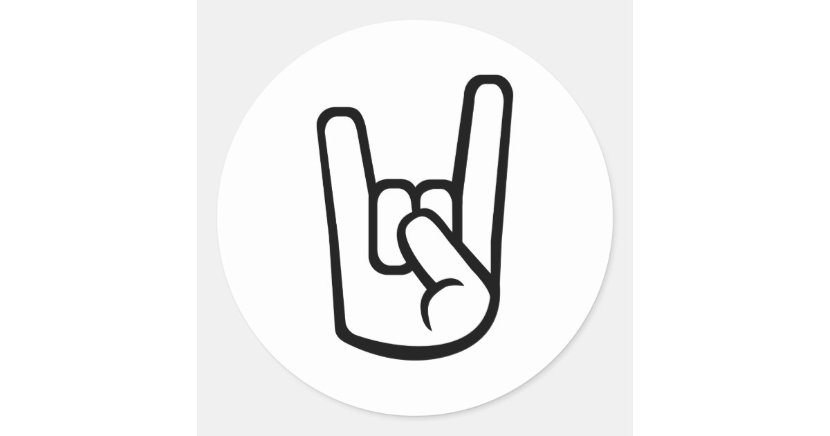 Rock On, Hand Sign, rock n roll' Sticker