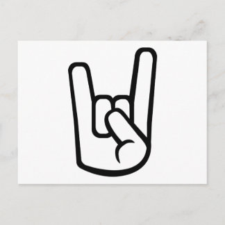Rock Hand sign Postcard